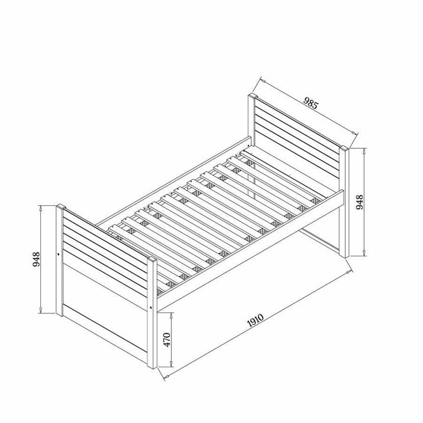 jango cabin bed - white