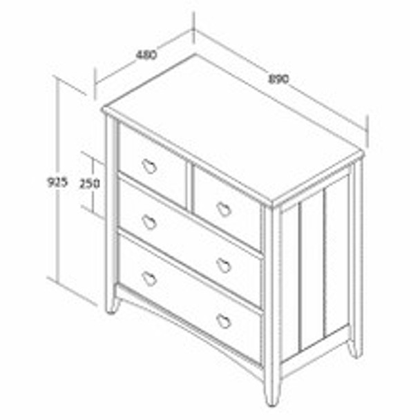 4 drawer dresser measurements