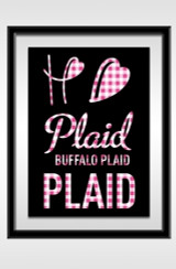Happy Crafters® Buffalo Plaid | Pink & White - 12"x18" Sheet