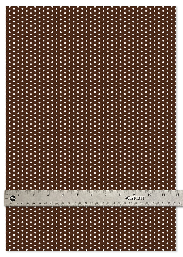 Happy Crafters® Polka Dot | Brown and White - 12"x18" Sheet