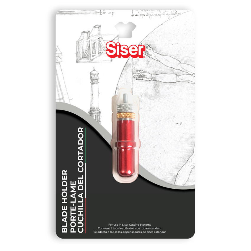 Image of a Red Siser Blade Holder in retail packaging with logo “Siser”.