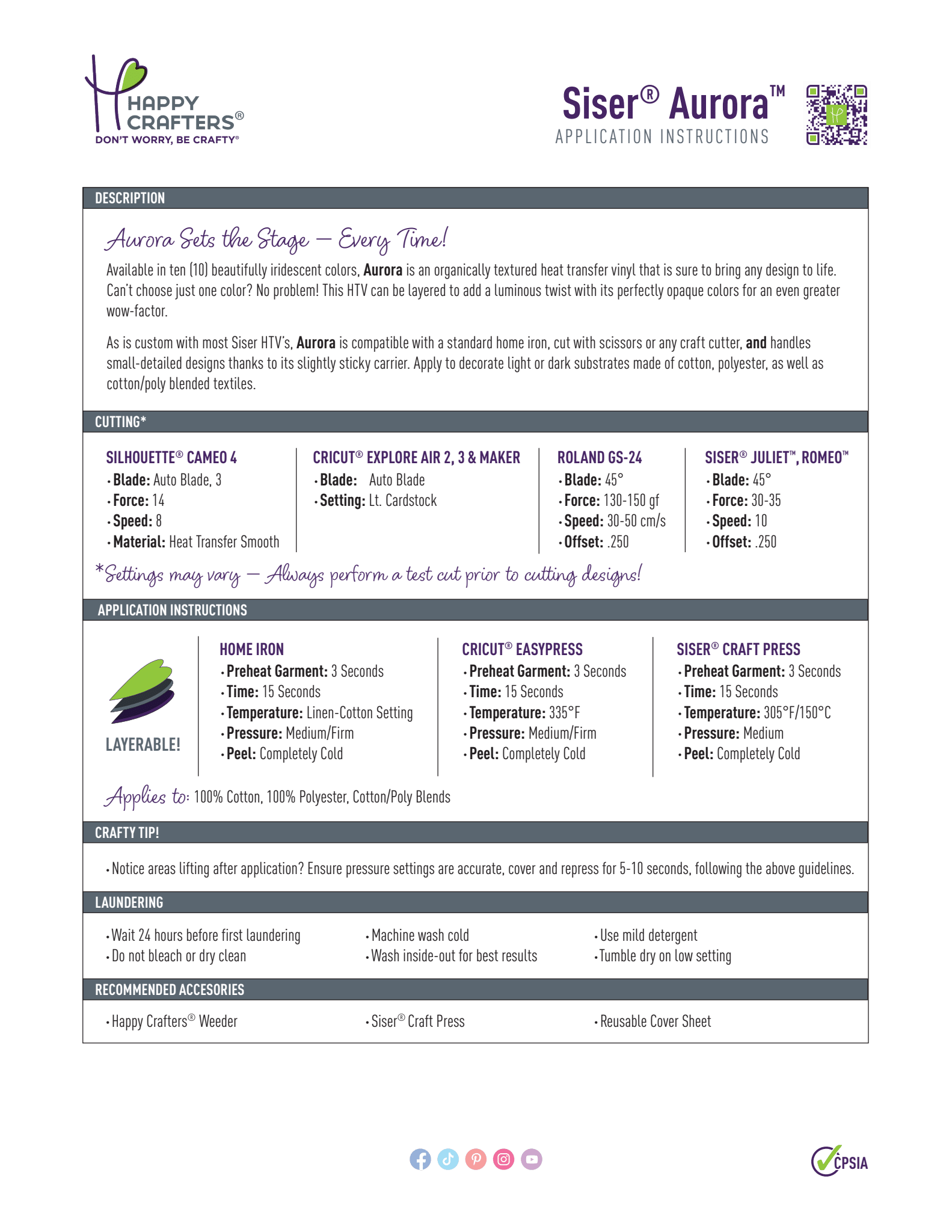 Aurora™ Application Instructions