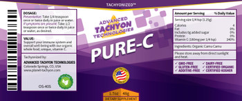 Tachyon Pure and Potent Vitamin C - 100% Certified Organic Camu Camu