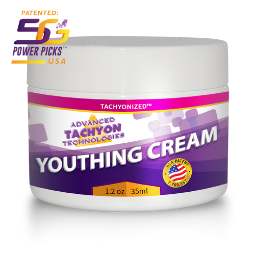 Tachyon Youthing Cream is a Tachyonized, anti-aging, moisturizing, energy product that through the tachyonization process regenerates, protects, moisturizes and reverses signs of aging.