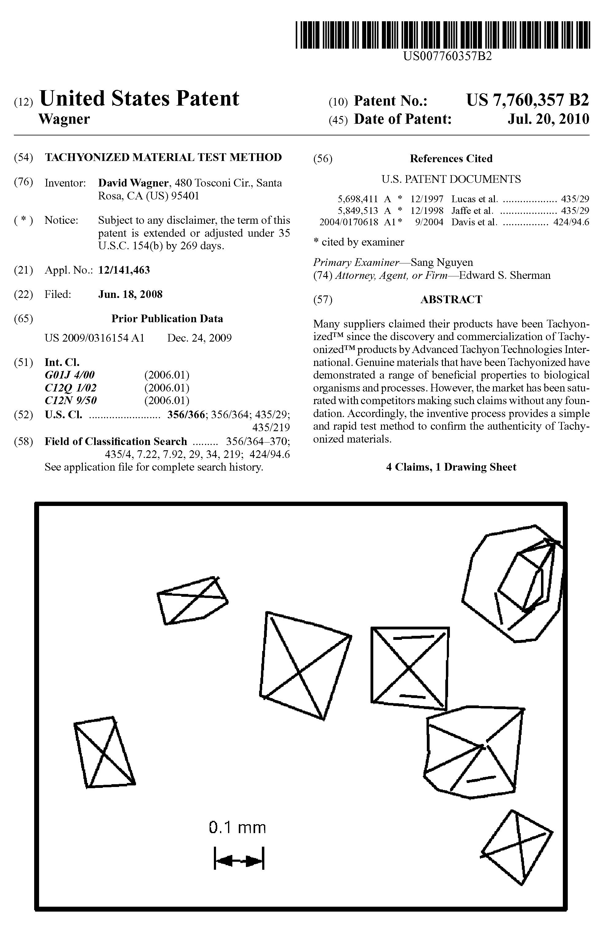 David Wagner Patent Tachyonization