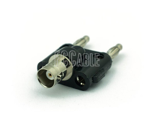 Banana Plug Double To BNC Female Adapter