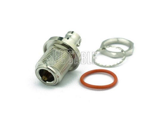 BNC Female To N Female Bulkhead Adapter