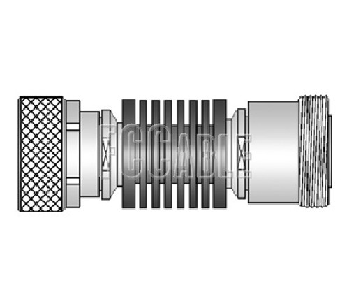 7/16 DIN Attenuator DC 7.5GHz 10 WATT 2 dB Attenuation