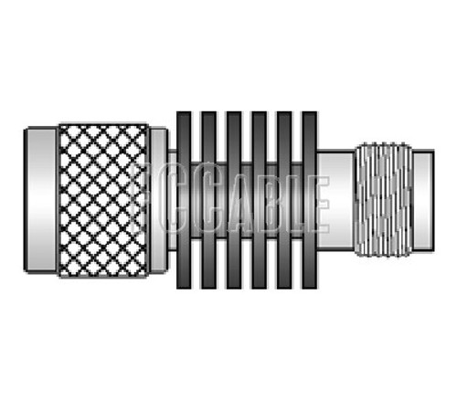 TNC Attenuator DC 18GHz 5 WATT 2 dB Attenuation