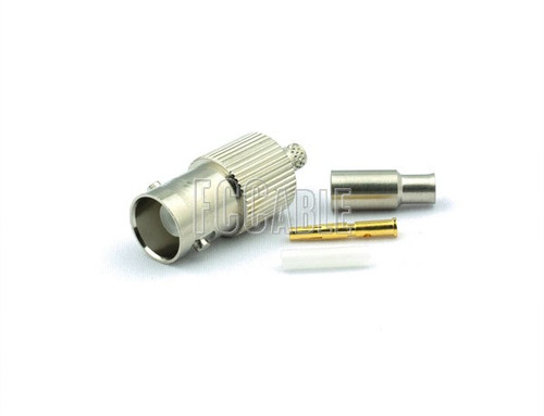 BNC Female Connector CRIMP For RG188DS, RG316DS