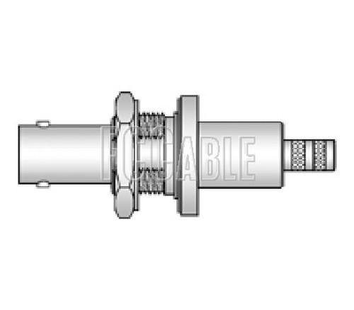 MHV Female Connector Bulkhead CLAMP Mntg Fig. D-12 For RG55, RG58, RG142, RG223, RG400, LMR195