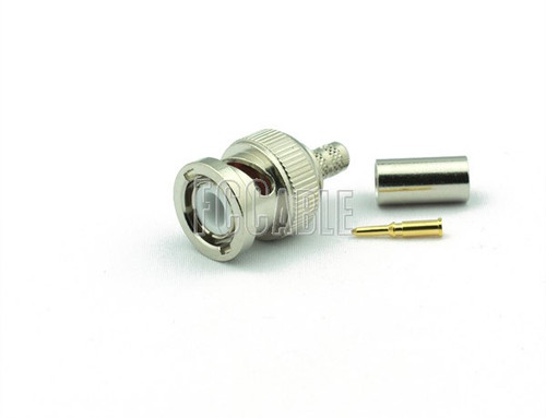 BNC Reverse Polarity Male Connector CRIMP For RG58P, RG122, B88240, B89907