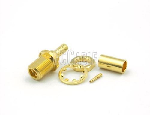 MMCX Jack Connector Bulkhead CRIMP Mntg Fig. D-2 For RG174, RG188, RG316, B7805A