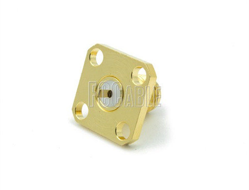 SMA Female Connector 4 HOLE Panel Mount-1 FLANGE .012 WIDTH SLOT INCONTACT