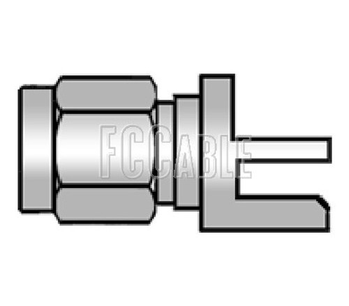 SMA Male Connector END LAUNCH-.062 THICK BOARD .030 ROUND CONTACT