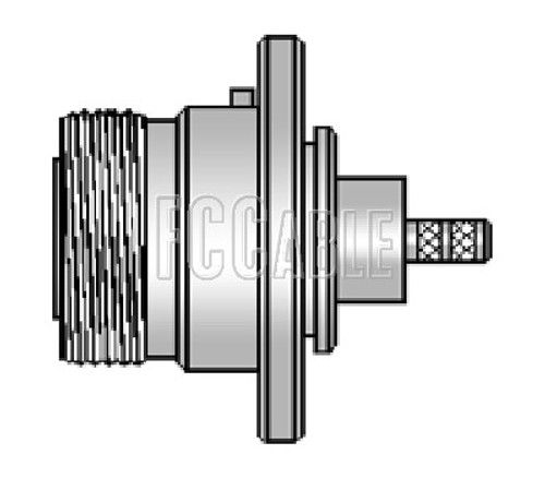 7/16 DIN Female Connector Bulkhead CRIMP For RG8, RG213, RG393