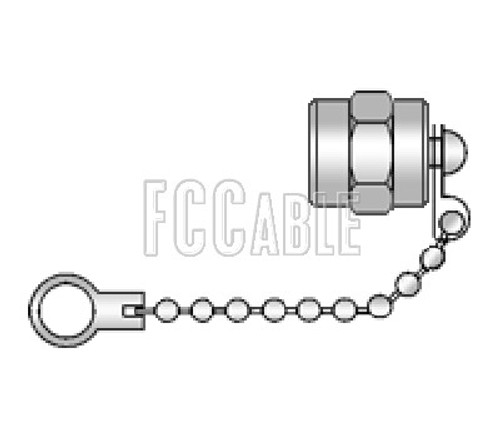 F MALE NON-SHORTING DUST CAP WITH CHAIN