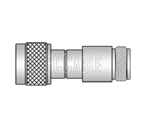 75 OHM N MALE TO FEMALE 10MHz-18GHz INNER D.C. BLOCK