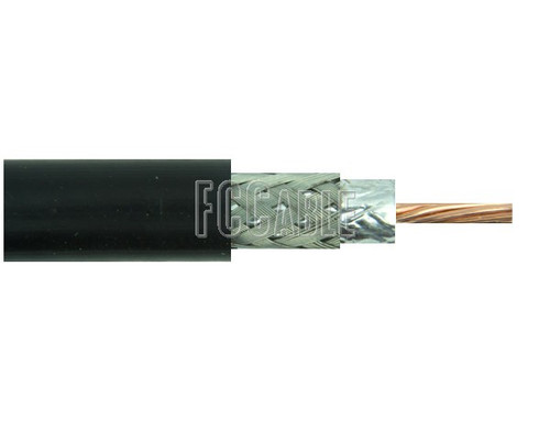 UltraFlexible Times LMR240UF 50 Ohm Low Loss Coax Cable 0.240 inches Diameter, Double Shield, Black TPE Jacket