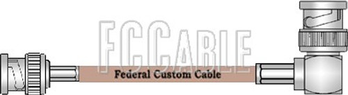 BNC Male to BNC Male Right Angle Coax Cable Assembly with RG316DS Flexible Cable ROHS Lead Free