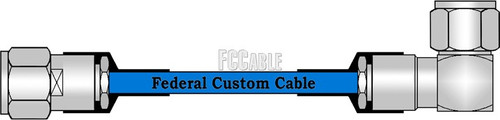 PTNC Male to PTNC Male Right Angle Precision Coax Cable Assembly DC-18 GHz with LL290HF Coax Cable