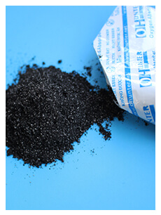 Iron-based contents of an oxygen absorber sachet