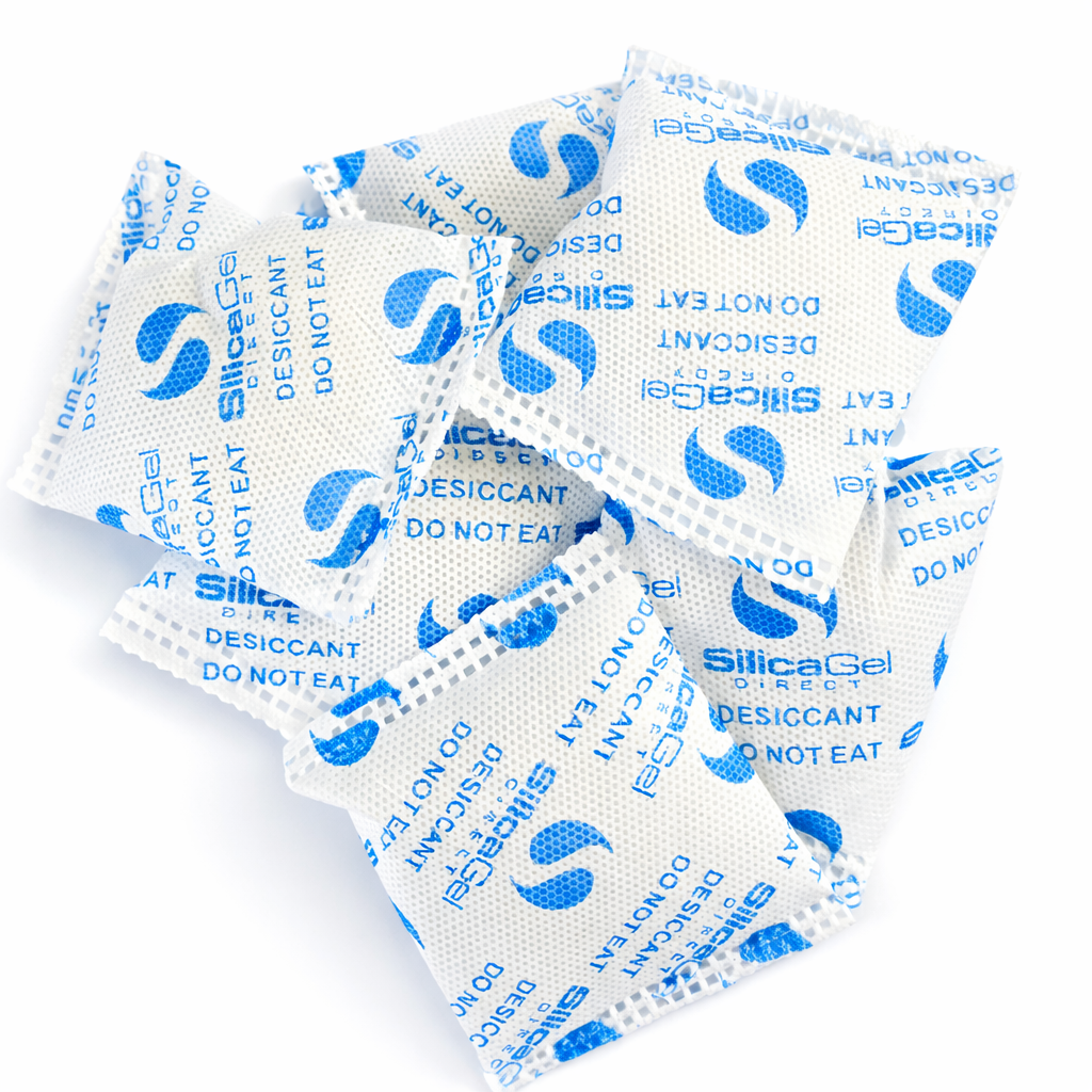Group of 25g non-woven silica gel desiccant packets