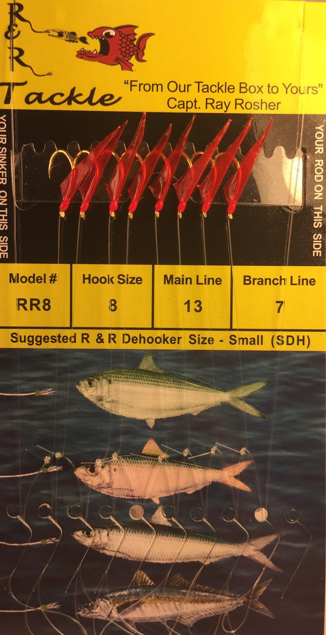R&R Rr-8 Sabiki Rig 8 Hk Threadfin/ Cigar/ Red Skin/ Red Head Size 8 Hooks
