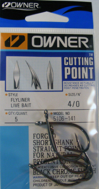 Ringed Flyliner Hooks Pocket Pak 5/ Pack Size 4/0