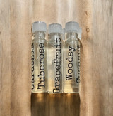 sample fragrance set, top seller sample set, grapefruit, gardenia tuberose, woodsy coconut, try before you buy