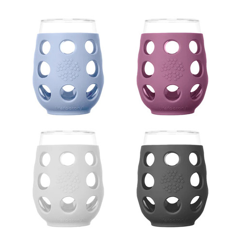 Lifefactory 17oz Wine Glass 4-Pack, Cool Summer