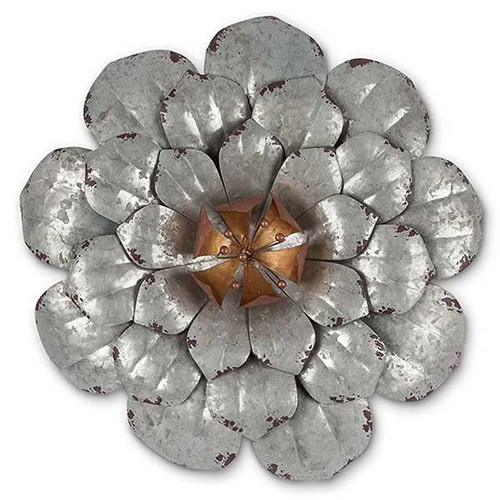 Galvanized Flower, 18-Inch
