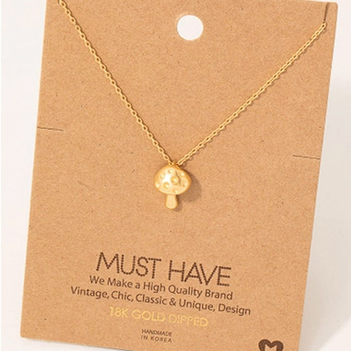 Mini Mushroom Necklace