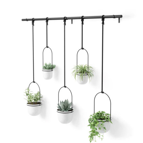 Triflora 5 Hanging Planter, White