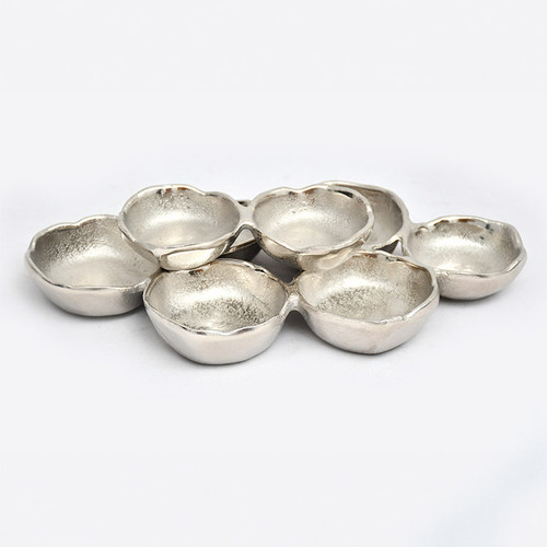 Nickel 8-Cluster Snack Bowl
