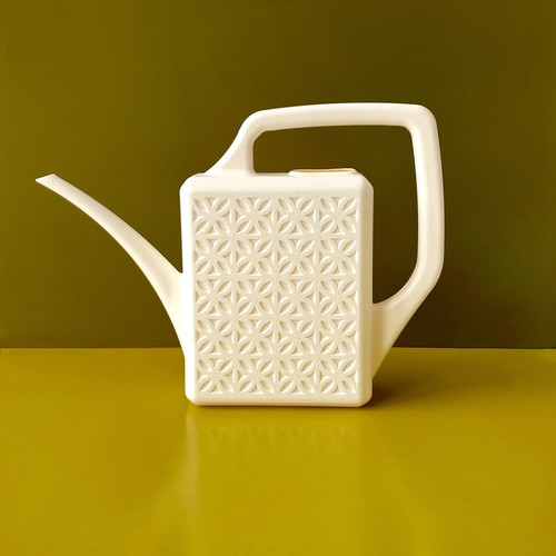 Breeze Block Watering Can, Ivory