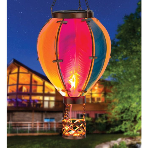 Hot Air Balloon Solar Lantern, 15-Inch