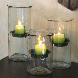 Rustic Mini Glass Hurricane