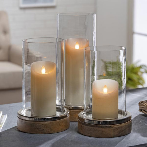 Wood + Glass Candleholder