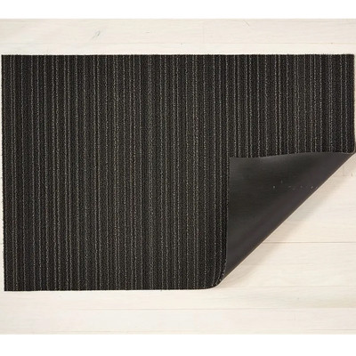 Chilewich Skinny Stripe Steel Shag Mat