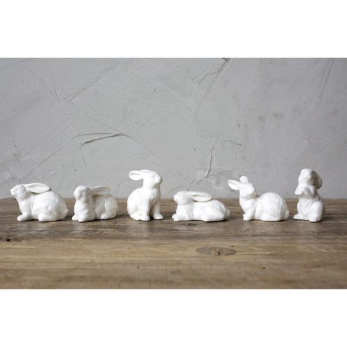 Tiny Ceramic Bunny, Assorted 1pc