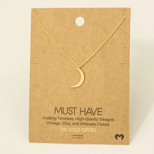 Crescent Moon Pendant Necklace