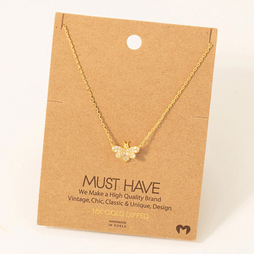 Mini Bee Pendant Necklace