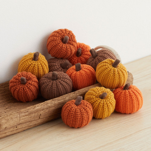 Knit Pumpkin, Assorted 1pc