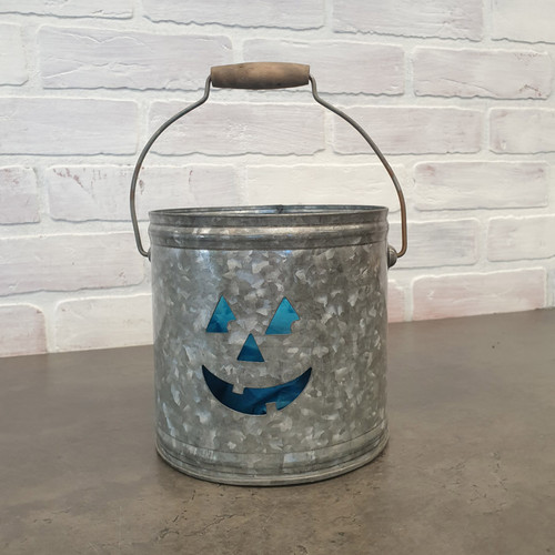 Jack-O-Lantern Metal Bucket