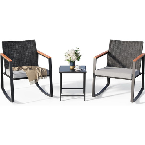 3-Piece Outdoor Rocking Set