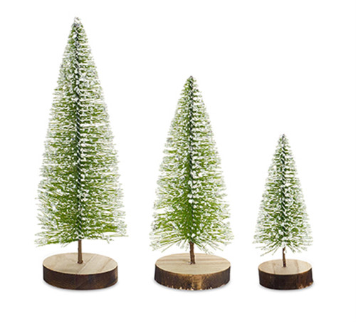 Mini Flocked Bottlebrush Tree