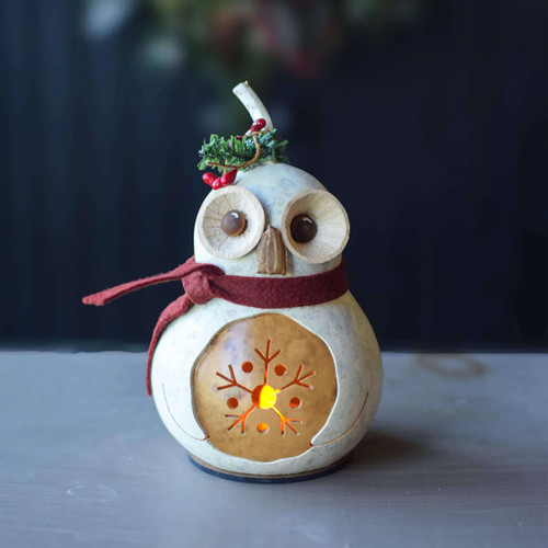 Olwen Snowy Owl Gourd
