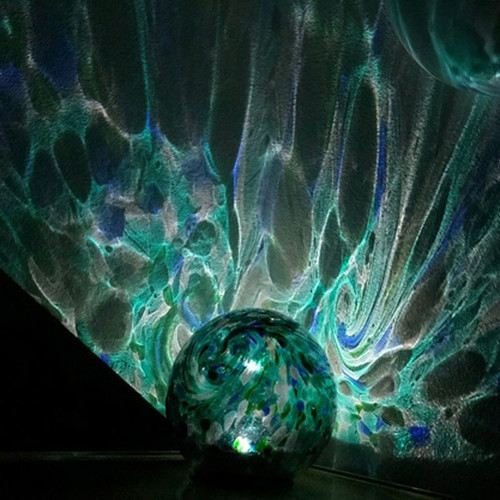 Art Glass Solar Orb, 6"