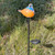 Solar Glass Bird Stake, Assorted